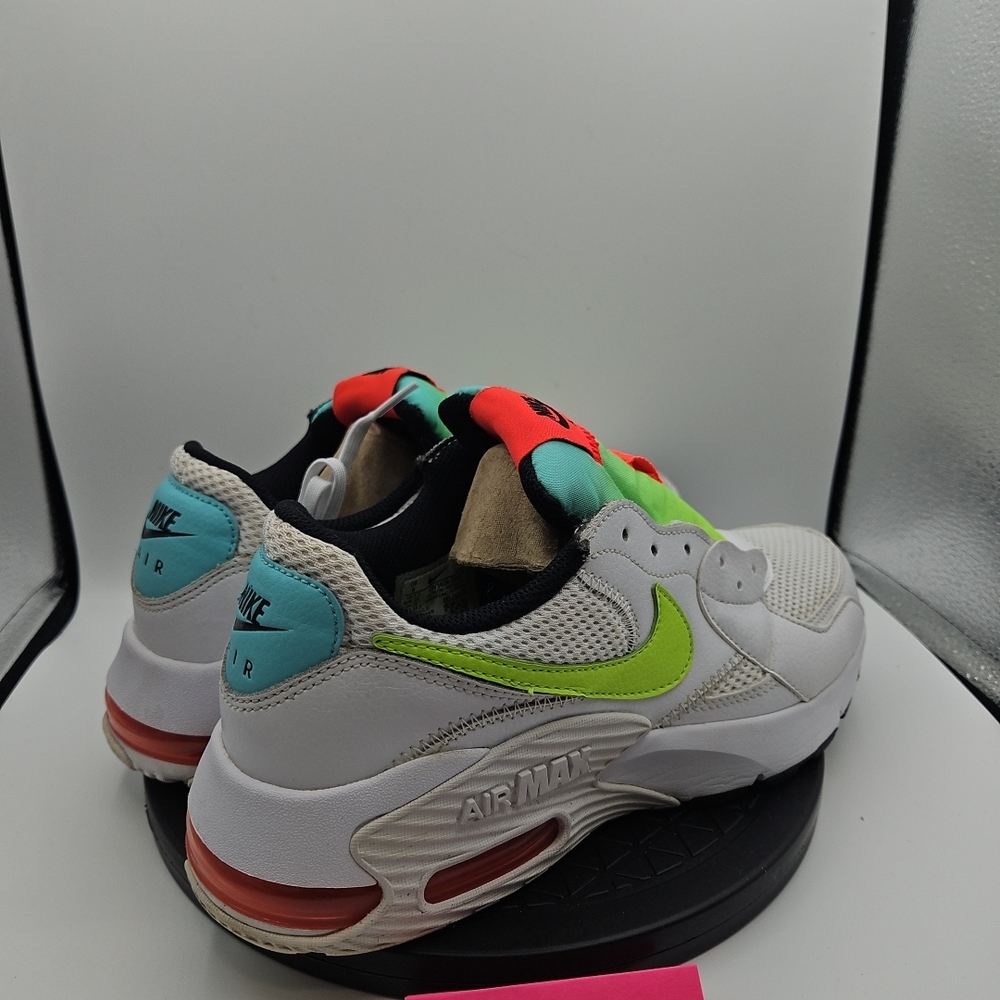 Nike Women’s Athletic Sneakers in White with Neon Green and Aqua Accents